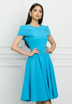 Rochie MBG bleu cu umeri goi imagine