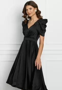 Rochie MBG neagra clos din satin imagine