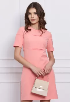 Rochie MBG somon cu funde pe bust imagine