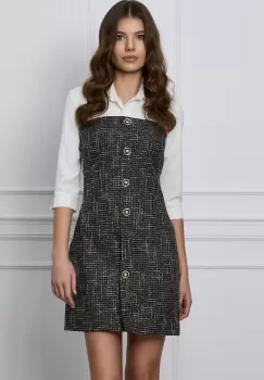 Rochie Mona neagra tip sarafan imagine