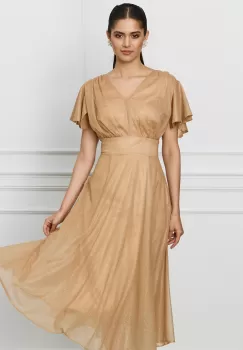 Rochie Moze bej midi cu glitter imagine