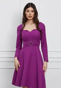 Rochie Moze clos mov cu catarama in talie imagine