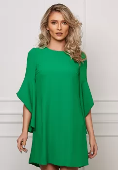 Rochie Moze verde cu maneci clopot imagine