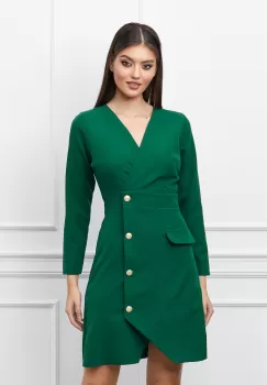 Rochie Moze verde cu nasturi imagine