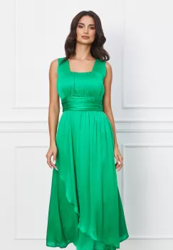 Rochie Moze verde din voal cu fusta petrecuta imagine