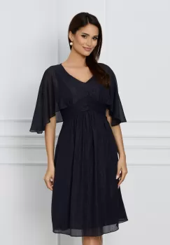 Rochie Sophie bleumarin cu fir lurex imagine