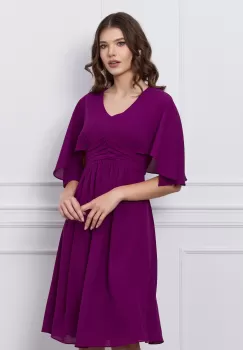 Rochie Sophie magenta din voal imagine