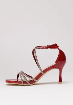 Sandale rosii cu stasuri stralucitoare imagine
