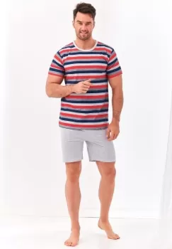 Pijama din bumbac Max - Gri Gri L imagine