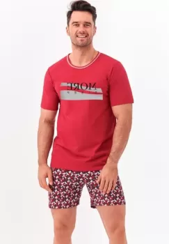 Pijama din bumbac Szymon - Bordo Bordo M imagine