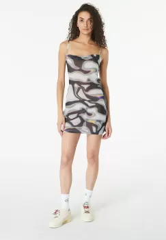 Rochie adidas x Pabllo Vittar Pride Mesh Dress Multicolor/ Grey Two imagine