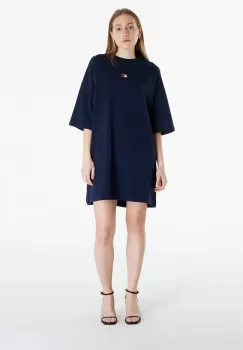 Rochie Tommy Jeans Badge Tee Dress Dark Night Navy imagine