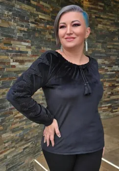 Bluza 502 neagra catifea Aquared imagine