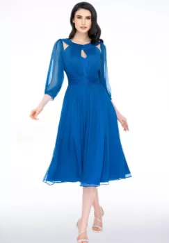 Rochie 1533 matase naturala turquaz Leonard imagine