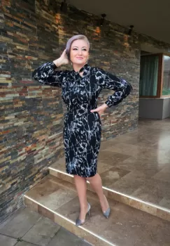 Rochie 1628 gri Leonard imagine