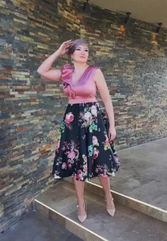 Rochie 2086 pudra MBG imagine