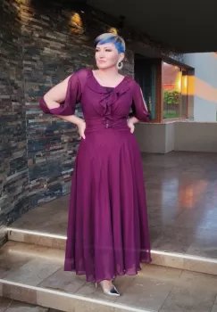 Rochie 2118 mov Fany Lux imagine