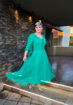 Rochie 2124 verde Fany Lux imagine