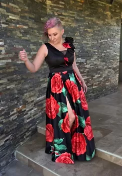 Rochie 2184 trandafiri Fanylux imagine