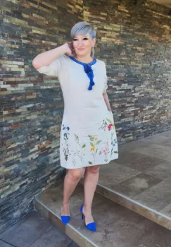 Rochie 467 in bej Effect imagine