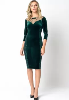 Rochie 515 verde Ginette 40 imagine