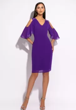 Rochie 592 M74 voal mov Ginette imagine