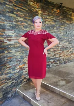 Rochie 719 bordo Viada imagine