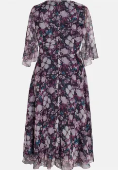 Rochie 909 inflorata mov Viada imagine