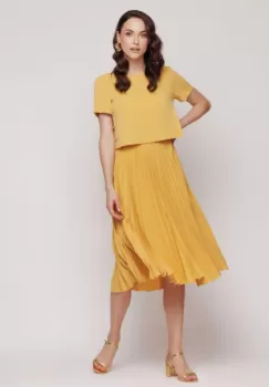 Rochie CC1MZ4115 galbena Mizar imagine