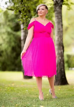 Rochie fucsia m nat Ginette imagine