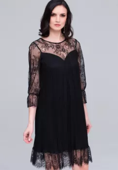 Rochie M516 T68 neagra Ginette imagine