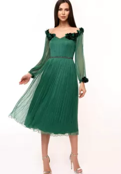 Rochie M529 68 verde Ginette imagine