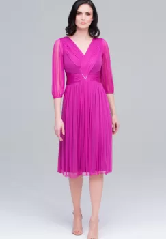 Rochie M595 T66 ciclame Ginette imagine