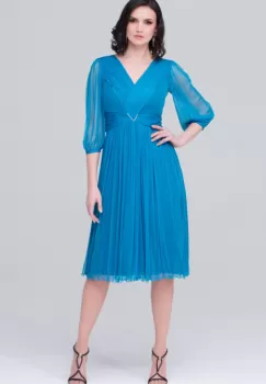 Rochie M595 T66 turquaz Ginette imagine