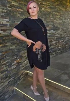 Rochie T105 neagra imagine