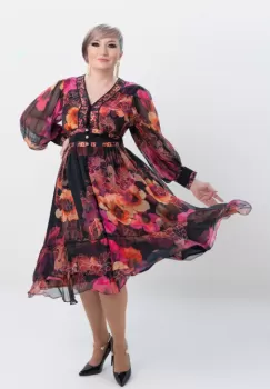 Rochie T122 flori imagine