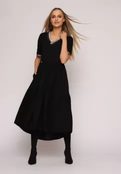 Rochie US2MZ3082 neagra Mizar imagine