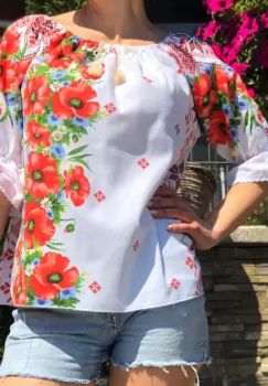 Bluza stilizata cu motive traditionale Daniela 11 imagine