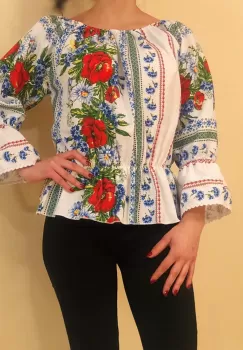 Bluza stilizata cu motive traditionale Daniela 2 imagine