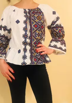 Bluza stilizata cu motive traditionale Daniela 3 imagine