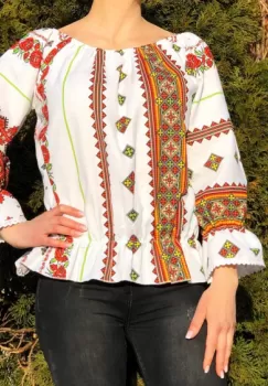 Bluza stilizata cu motive traditionale Daniela 7 imagine