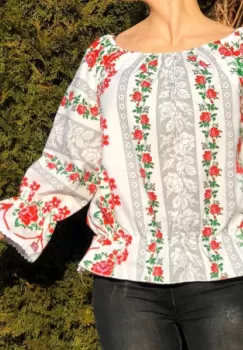 Bluza stilizata cu motive traditionale Daniela 8 imagine