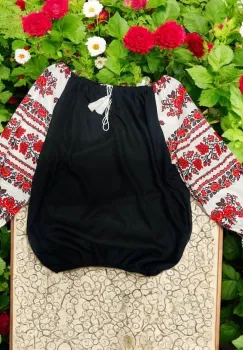 Bluza stilizata cu motive traditionale Margareta 21 imagine