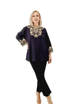 Bluza stilizata traditional cu broderie Claudia imagine