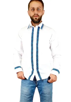 Camasa barbateasca cu motive traditionale - Model I imagine