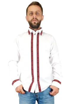 Camasa barbateasca cu motive traditionale - model I imagine