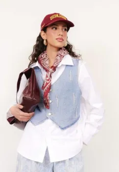 Camasa Oversize Alba din Bumbac cu Croi Masculin imagine