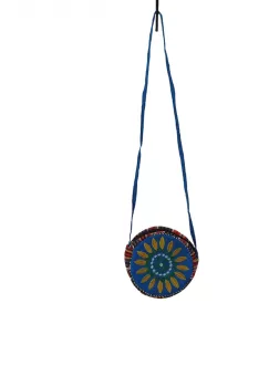 Geanta stilizata cu motive traditionale cu floare imagine