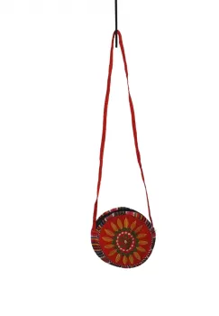 Geanta stilizata cu motive traditionale cu floare 3 imagine