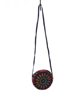 Geanta stilizata cu motive traditionale cu floare 4 imagine